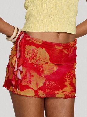 Lihola Frill Mesh Mini Skirt - Princess Polly